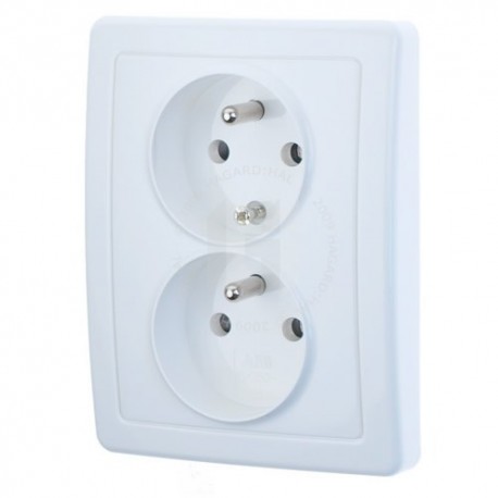 2-zásuvka Swing 5512G-C02349 B1 biela