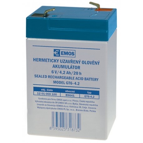 batéria ACCU 6V/4,2Ah (70 x 48 x 101 mm)