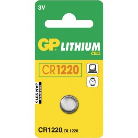 batéria GP CR 1220 líthiové gomb.