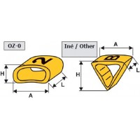 bužírka označovacia žltá OZ-0 elipsovitý tvar netn