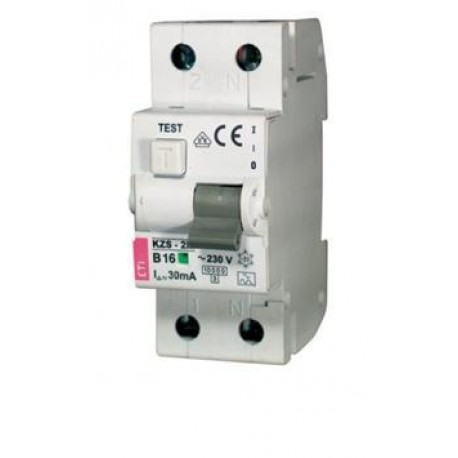 chránič prúdový KZS-2M 6C/1N/0,03 s ističom