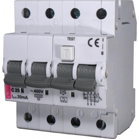 chránič prúdový KZS-4M 16C/3N/AC 30mA s ističom