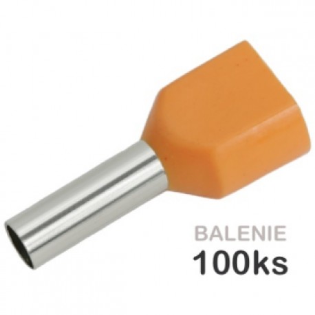 dutinka CU HI 2x4mm2  sivá dvojitá !!! TE4012