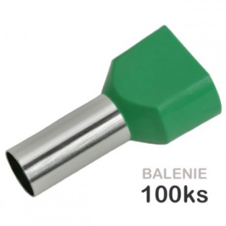 dutinka CU HI 2x6mm2  zelená TE6014