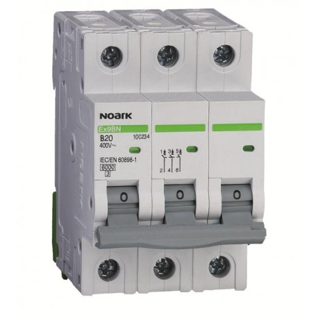 istič 3 - pólový NOARK Ex9BN 6C/3 6kA