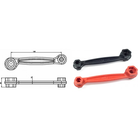 kľúč k prepichovacím svorkám UNI čierny