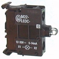 LED M22 - LEDC - G 12-30V zelená do krabice