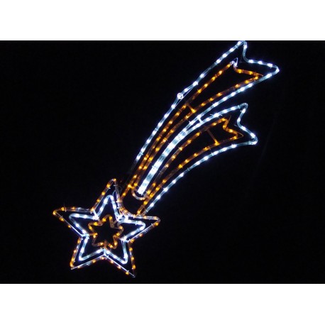 ozdoba VO-1402 LED shooting comet (kométa bielo-žltá) 118x45cm
