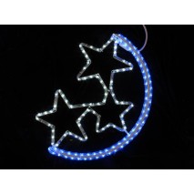 ozdoba VO-150402 LED 3 star (3 hviezdy+ polmesiac)