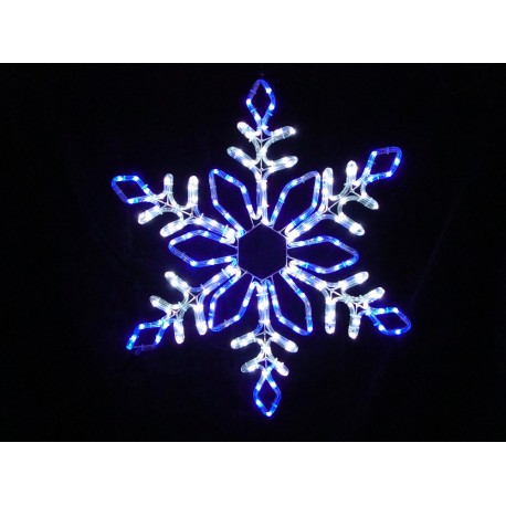 ozdoba VO-17003 LED snowflake (vločka modro-biela) 78x78cm !!!2017!!!