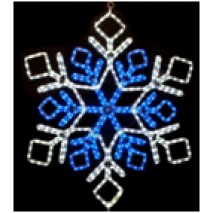 ozdoba VO-LED snowflake (vločka modro-biela) 72x72cm !!!18HC004!!!