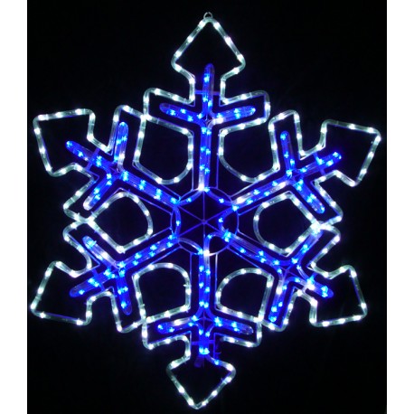 ozdoba VO-LED snowflake (vločka modro-biela) 92x92cm !!!18HC050!!!