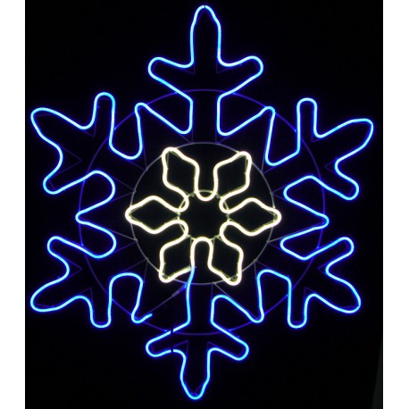 ozdoba VO-NEON LED snowflake (vločka 2-far CWB) 80x72cm (18NH23CWB)