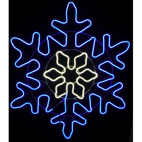 ozdoba VO-NEON LED snowflake (vločka 2-far CWB) pr.95cm (18NH23CWB)