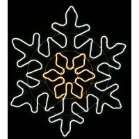ozdoba VO-NEON LED snowflake (vločka 2-far WCW) 80x72cm (18NH23WCW)
