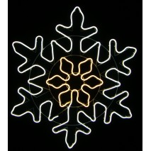 ozdoba VO-NEON LED snowflake (vločka 2-far WCW) pr.95cm (18NH23WCW)