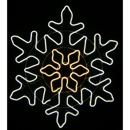 ozdoba VO-NEON LED snowflake (vločka 2-far WCW) pr.95cm (18NH23WCW)