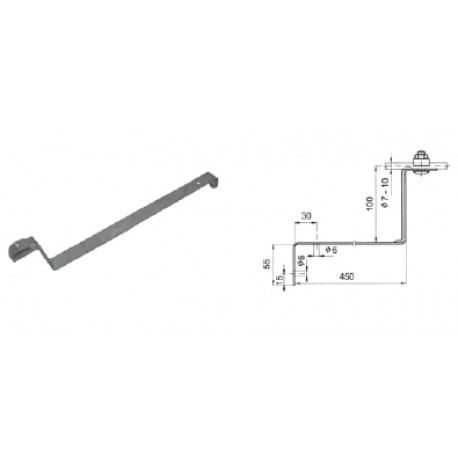 PV11c podpera vedenia na dlhu latu (450mm)
