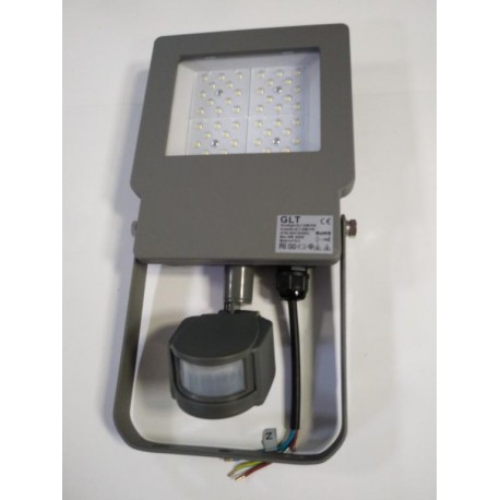 reflektor GLT-LED-30W/NW/5000K/SMD PROFI IP65 sivý  PIR