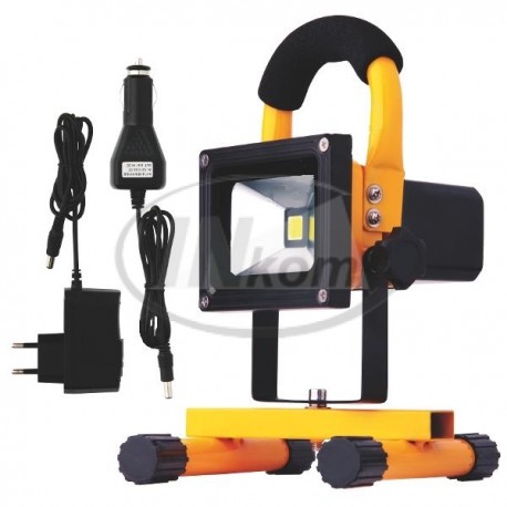 reflektor LED 10W/AKU/CW CANLED nabíj. so stojanom