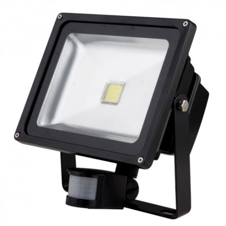 reflektor LED 50W/EP/PIR/CW CANLED č.stud.biela so senz.