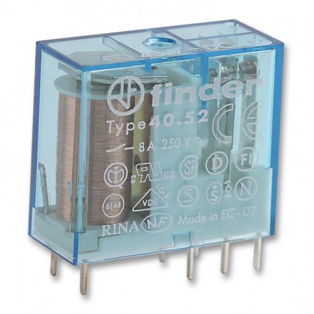 relé FINDER 40.52.9048 8A/2P 48V/DC jednosm.