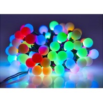 reťaz ext. guľky LED50 4m 7/11/LED Multicolor+trafo