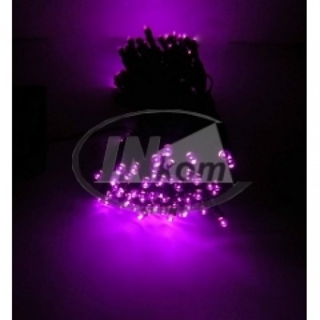 reťaz ext.LED100 10m/240V čier.káb/B pink ružová ISKRIVÁ