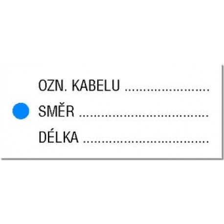 štítok kábelový 80x40mm
