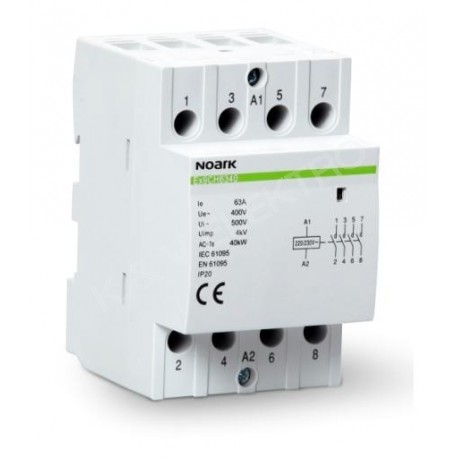 stykač NOARK Ex9CH40 40 3-modul.4-pólový 40A, 4x zap.
