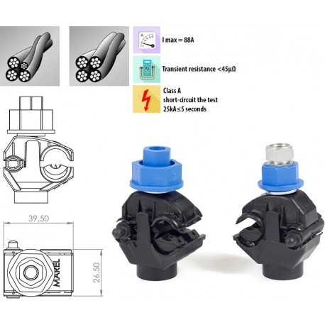 svorka prepichovacia LVL-16-95/1,5-10mm2 malá (AES) modrá