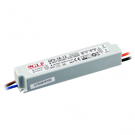 transf.el. LED GPV 12V 18W IP67 (130x25x21)