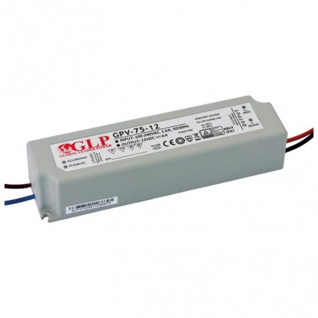 transf.el. LED GPV 12V 75W IP67 (162x42x33)
