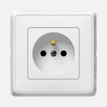 zásuvka 1-násobná  CARIVA biela