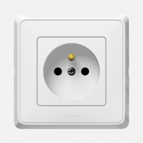 zásuvka 1-násobná  CARIVA biela