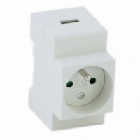 zásuvka modulárna  SD-16  DIN VES-F 2+F sokl.