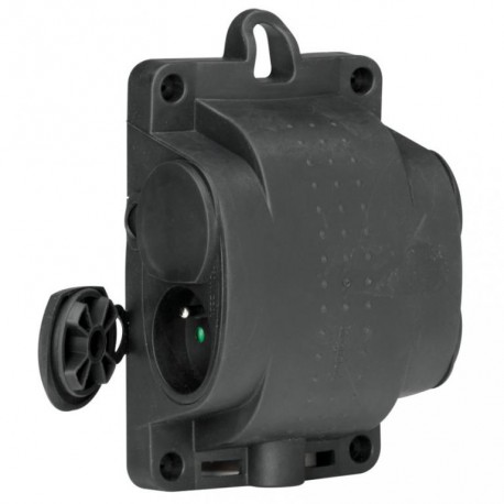 zásuvka spoj. gumená SAGANE 4x250V štvorec