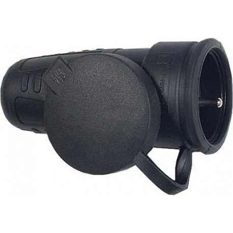 zásuvka spoj. gumená TICS-212GF (SAGANE) s krytom 250V (bal.25ks)