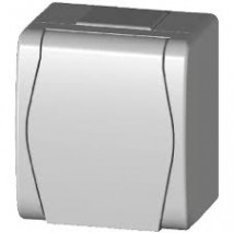 zásuvka vodo HERMES 1-nás. biela IP44