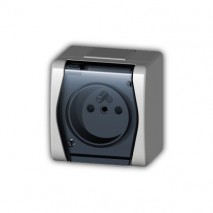 zásuvka vodo HERMES 1-nás. dymová IP44