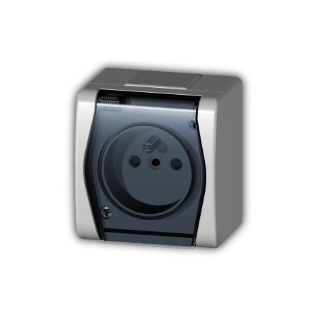 zásuvka vodo HERMES 1-nás. dymová IP44