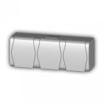 zásuvka vodo HERMES 3-nás. biela IP44