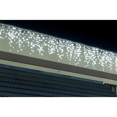 záves ext. vodopád LED100 2m/30-70cm  biel.káb.studená biela ISKRIVÝ