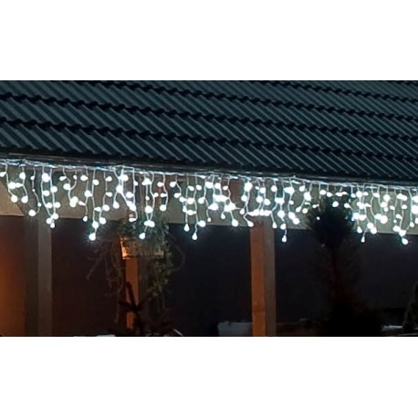 záves ext. vodopád LED100 6m/10-40cm  biel.káb.studená biela ISKRIVÝ