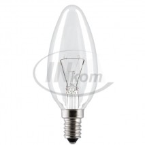 žiarovka sviečková otrasuvzdorná číra 40W E14 pre priemysel