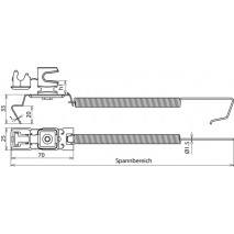 podpera DLH s pružinou (180-280mmm) (PV22)