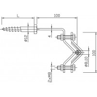 DU D - držiak ochranného uholníka do dreva
