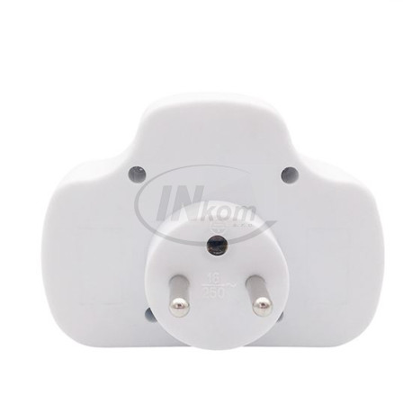 rozbočka do zás.1x10A kruh+2 ploché s vypínačom (P103)