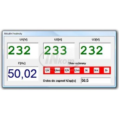 ochrana FVE UF300 do 99,99kW (nastavenie pre VSE)