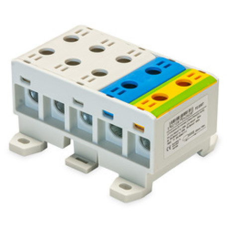 svorka 5-pólová UK 35/3x1A+1N+1PE 5x10x35mm2 šedá/modrá/zž